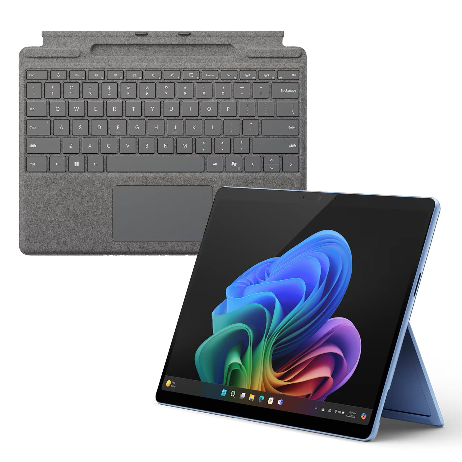 Microsoft Surface Pro Copilot+ PC 13" - 16GB - 1TB - X Elite inkl. Pro Keyboard mit Stiftaufbewahrung platin - 13" touchscreen - sapphire Microsoft Surface Pro Copilot+ PC 13" - 16GB - 1TB - X Elite inkl. Pro Keyboard mit Stiftaufbewahrung platin - 13" touchscreen - sapphire von Microsoft