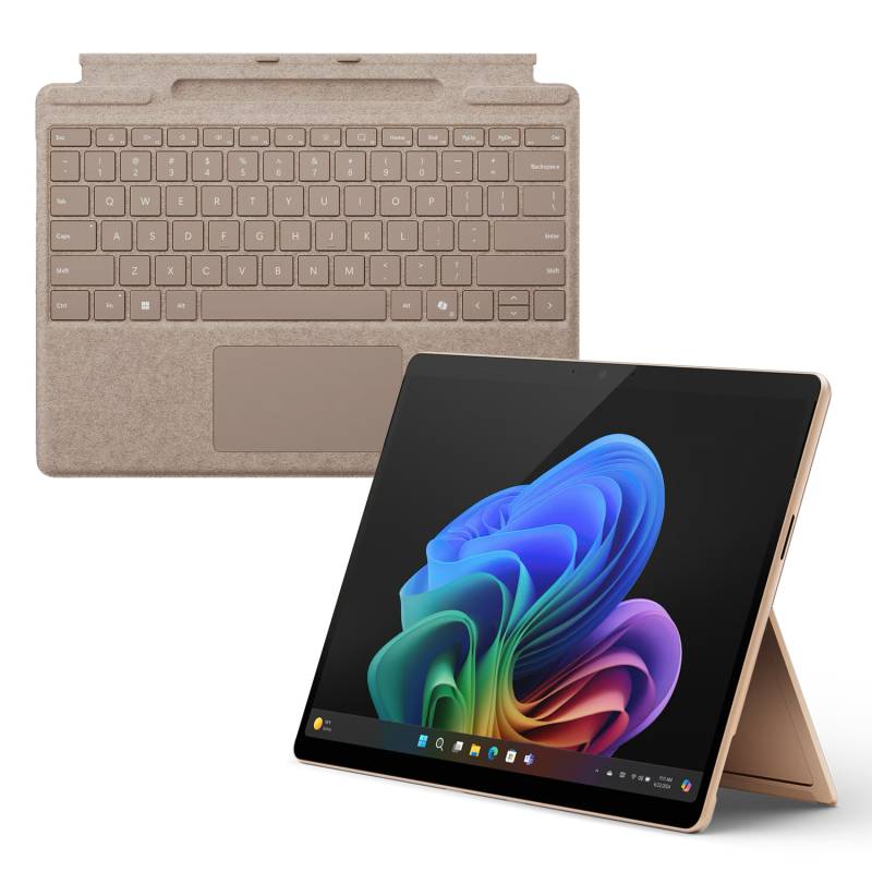 Microsoft Surface Pro OLED Copilot+ PC - 16GB - 1TB - X Elite inkl. Pro Keyboard mit Stiftaufbewahrung sand - 13" touchscreen - sand von Microsoft
