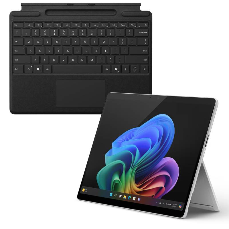 Microsoft Surface Pro OLED Copilot+ PC - 16GB - 512GB - X Elite inkl. Pro Keyboard schwarz - 13" OLED touchscreen - platinum von Microsoft