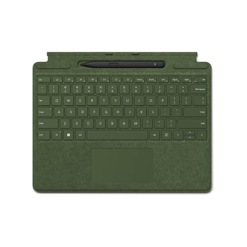 Microsoft Surface Pro Signature Keyboard (Waldgrün) im Bundle mit Slim Pen 2 | kompatibel mit Surface Pro (11. Edition), Surface Pro 9 & Surface Pro 8 von Microsoft