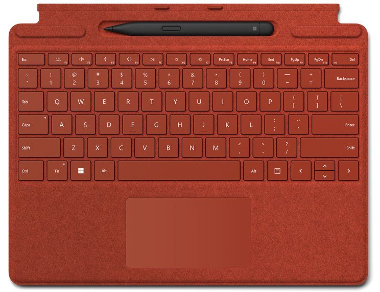 Microsoft Surface Pro Signature Keyboard 8X6-00025 Tastatur (Tastatur mit Touchpad, Type Cover Ortler rot) von Microsoft