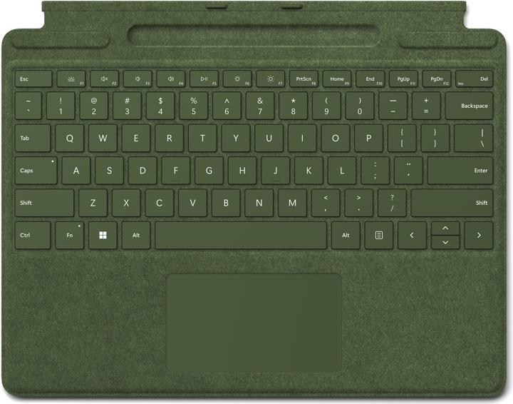 Microsoft Surface Pro Signature Keyboard - Tastatur - mit Touchpad, Beschleunigungsmesser, Surface Slim Pen 2 Ablage- und Ladeschale - QWERTZ - Deutsch - Wald - für Surface Pro 8, Pro 9, Pro X (8XA-00125) von Microsoft