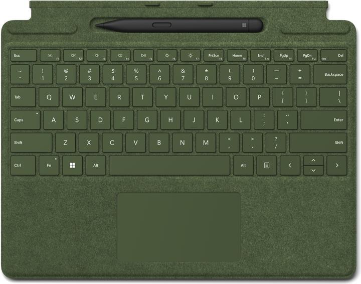 Microsoft Surface Pro Signature Keyboard - Tastatur - mit Touchpad, Beschleunigungsmesser, Surface Slim Pen 2 Ablage- und Ladeschale - QWERTZ - Deutsch - Wald - mit Slim Pen 2 - für Surface Pro 8, Pro 9, Pro X (8X6-00125) von Microsoft