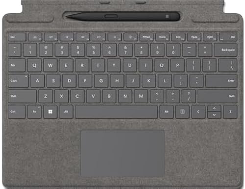 Microsoft Surface Signature Keyboard + Eingabestift Surface Slim Pen 2, Platin, kompatibel mit Surface Pro 8, Pro 9 und Pro X (AZERTY-Tastatur) von Microsoft