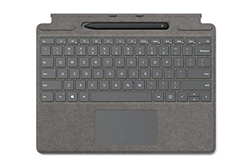Microsoft Surface Signature Keyboard + Eingabestift Surface Slim Pen 2, Platin, kompatibel mit Surface Pro 8, Pro 9 und Pro X (AZERTY-Tastatur) von Microsoft