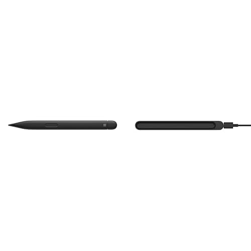 Microsoft Surface Slim Pen 2 Schwarz + Surface Slim Pen 2 Ladeschale inkl. Kabel von Microsoft