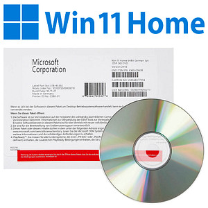 Microsoft Windows 11 Home Betriebssystem 64 bit OEM Vollversion (DVD) von Microsoft