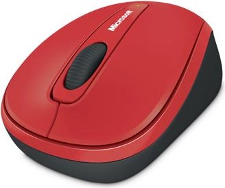 Microsoft Wireless Mobile Mouse 3500 - Limited Edition - Maus - rechts- und linkshändig - optisch - 3 Tasten - kabellos - 2.4 GHz - kabelloser Empfänger (USB) - Flammrot glänzend von Microsoft