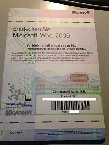 Microsoft Word 2000 CD W32 / Textverarbeitung (Vollversion) von Microsoft