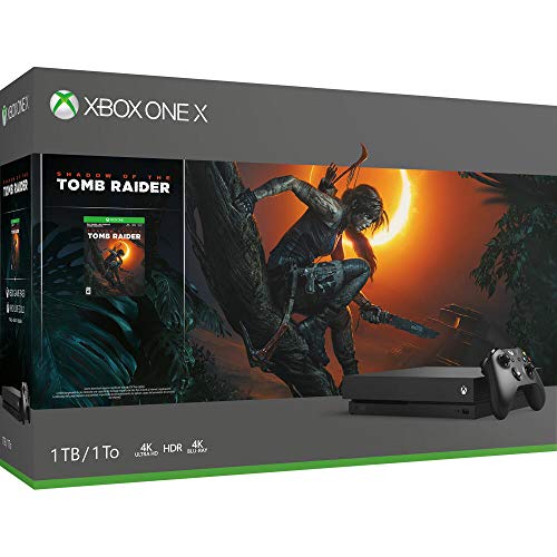 Microsoft Xbox One X, schwarz - Shadow of the Tomb Raider Bundle von Microsoft