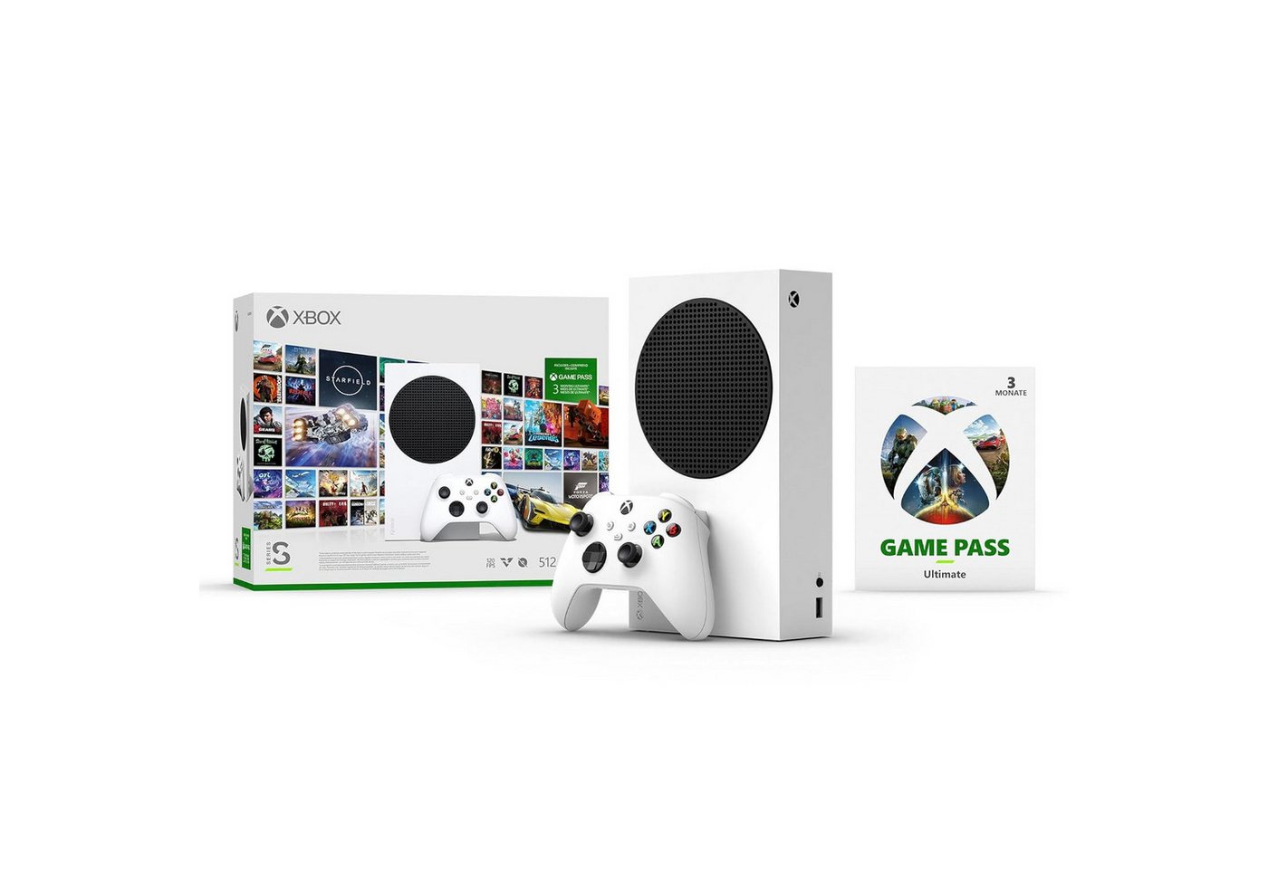 Microsoft Xbox Series S 512GB Starter Bundle + 3 Monate Game Pass (Set), Digital Edition von Microsoft