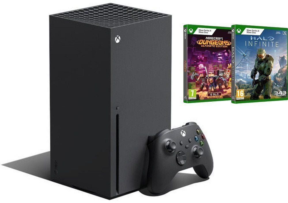 Microsoft Xbox Series X 1 TB - Konsole + Halo Infinite + Minecraft Dungeons: UE Xbox-Controller Microsoft Xbox Series X 1 TB - Konsole + Halo Infinite + Minecraft Dungeons: UE Xbox-Controller von Microsoft