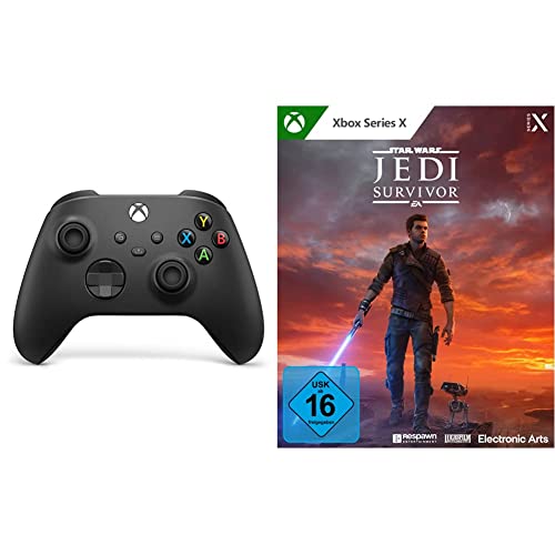 Microsoft Xbox Wireless Controller Carbon Black + Star Wars Jedi: Survivor XBOX SX VideoGame von Microsoft