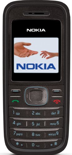 Nokia 1208 Black (Farbdisplay, Organizer, Spiele) Handy von Microsoft