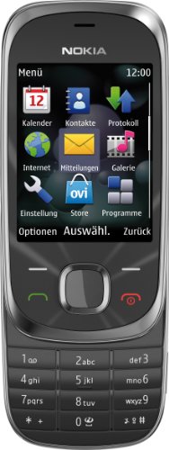Nokia 7230 Handy (3.2 MP, Musikplayer, Bluetooth, Flugmodus, 2GB Speicherkarte, Slider) Graphite von Microsoft