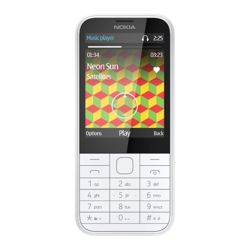 Nokia A00019214 225 Mobiltelefon (7,10 cm (2,8 Zoll) Display, 2 Megapixel Kamera, Micro-USB 2.0, Bluetooth 3.0, Mini-SIM, UKW-Radio) Weiss von Microsoft