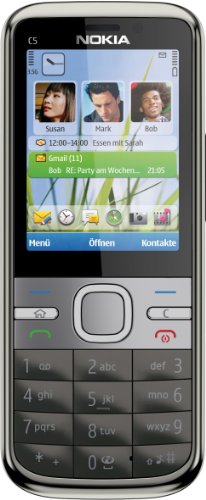 Nokia C5 Smartphone (5,6 cm (2,2 Zoll) Display, Bluetooth, 3,2 Megapixel Kamera) Warm Grey von Microsoft
