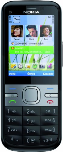 Nokia C5 Smartphone (5,6 cm (2,2 Zoll) Display, Bluetooth, 3,2 Megapixel Kamera) schwarz von Microsoft