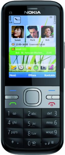 Nokia C5 Smartphone (5,6 cm (2,2 Zoll) Display, Bluetooth, 3,2 Megapixel Kamera) schwarz von Nokia