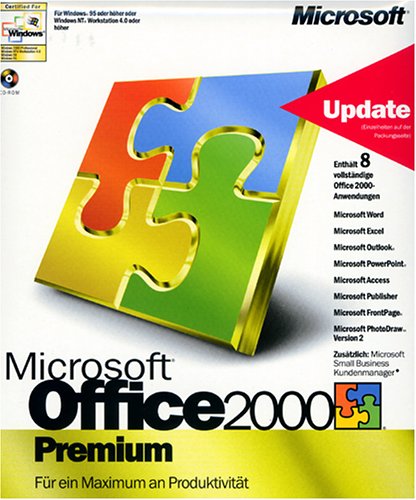 Update Microsoft Office 2000 Prem. SR1 d. CD W9x NT von Microsoft