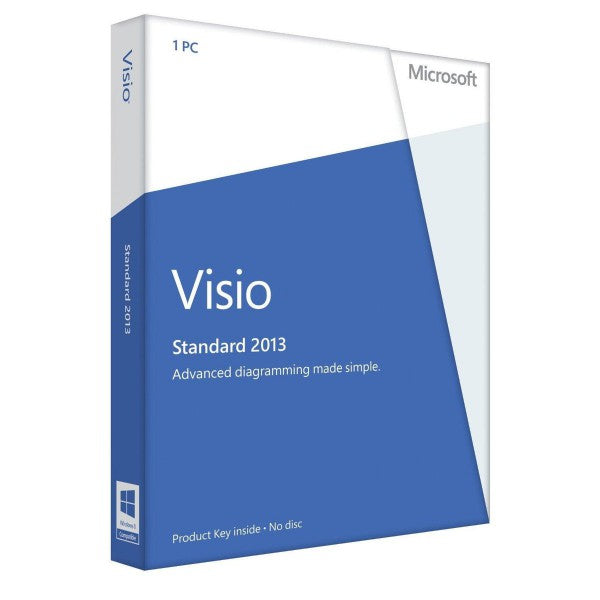 VISIO 2013 STANDARD - Produktschlüssel - Vollversion - Sofort-Download - 1 PC von Microsoft