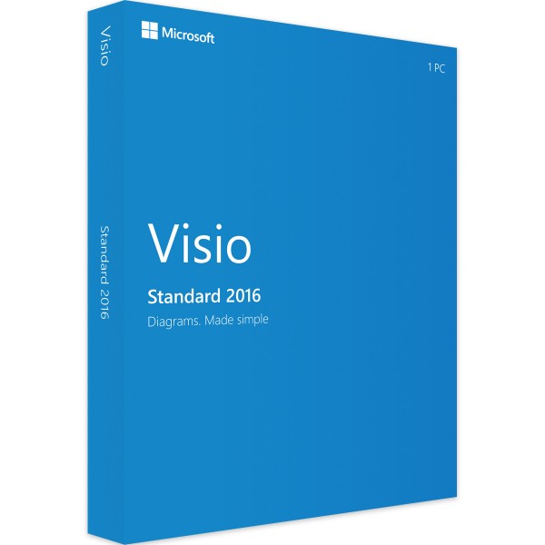 VISIO 2016 STANDARD - Produktschlüssel - Vollversion - Sofort-Download - 1 PC von Microsoft