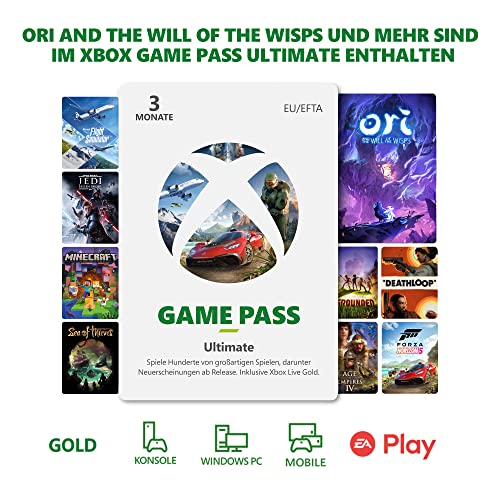 Xbox Game Pass Ultimate - 3 Monate | Xbox One/Windows 10 PC - Download Code| Mitgliedschaft beinhaltet Ori and the Will of the Wisps (Standard) von Microsoft
