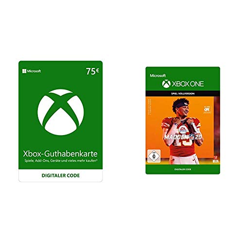 Xbox Live - 75 EUR Guthaben [Xbox Live Online Code] & Madden NFL 20 ‚Äì Standard Edition | Xbox One - Download Code von Microsoft