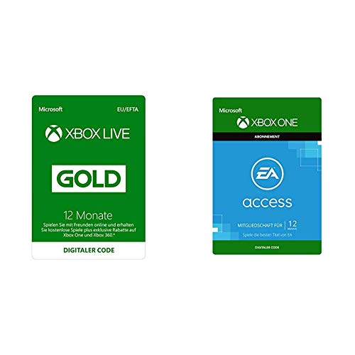 Xbox Live Gold Mitgliedschaft | 12 Monate | Xbox Live Download Code & EA Access ‚Äì Jahresmitgliedschaft | Xbox One - Download Code von Microsoft
