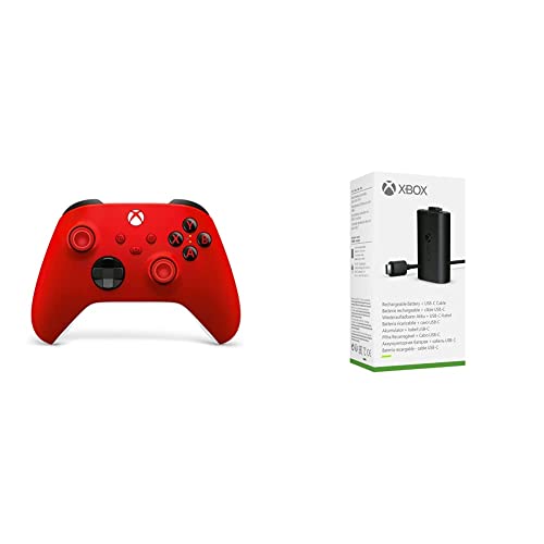 Xbox Wireless Controller Shock Red + Xbox Play & Charge Kit M Xbox Wireless Controller Shock Red + Xbox Play & Charge Kit M von Microsoft