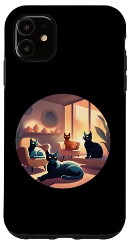 Lustige, moderne Katzen-Looks, Retro-Katzen aus der Mitte des Jahrhunderts Hülle für iPhone 11 Lustige, moderne Katzen-Looks, Retro-Katzen aus der Mitte des Jahrhunderts Hülle für iPhone 11 von Mid Century Modern Feline Funnies