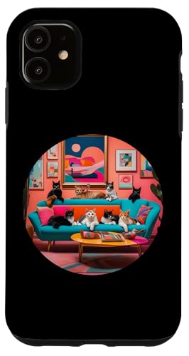 Lustige, moderne Katzen-Looks, Retro-Katzen aus der Mitte des Jahrhunderts Hülle für iPhone 11 Lustige, moderne Katzen-Looks, Retro-Katzen aus der Mitte des Jahrhunderts Hülle für iPhone 11 von Mid Century Modern Feline Funnies