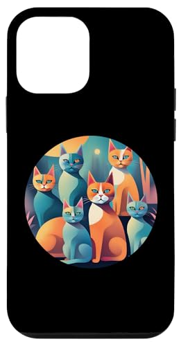 Lustige, moderne Katzen-Looks, Retro-Katzen aus der Mitte des Jahrhunderts Hülle für iPhone 12 mini von Mid Century Modern Feline Funnies