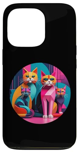 Lustige, moderne Katzen-Looks, Retro-Katzen aus der Mitte des Jahrhunderts Hülle für iPhone 13 Pro von Mid Century Modern Feline Funnies