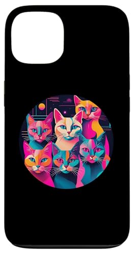 Lustige, moderne Katzen-Looks, Retro-Katzen aus der Mitte des Jahrhunderts Hülle für iPhone 13 von Mid Century Modern Feline Funnies