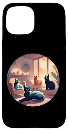 Lustige, moderne Katzen-Looks, Retro-Katzen aus der Mitte des Jahrhunderts Hülle für iPhone 15 Lustige, moderne Katzen-Looks, Retro-Katzen aus der Mitte des Jahrhunderts Hülle für iPhone 15 von Mid Century Modern Feline Funnies