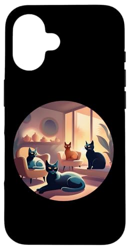 Lustige, moderne Katzen-Looks, Retro-Katzen aus der Mitte des Jahrhunderts Hülle für iPhone 16 Lustige, moderne Katzen-Looks, Retro-Katzen aus der Mitte des Jahrhunderts Hülle für iPhone 16 von Mid Century Modern Feline Funnies