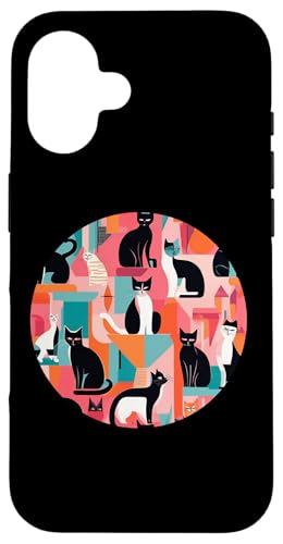 Lustige, moderne Katzen-Looks, Retro-Katzen aus der Mitte des Jahrhunderts Hülle für iPhone 16 Lustige, moderne Katzen-Looks, Retro-Katzen aus der Mitte des Jahrhunderts Hülle für iPhone 16 von Mid Century Modern Feline Funnies