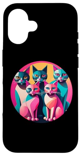 Lustige, moderne Katzen-Looks, Retro-Katzen aus der Mitte des Jahrhunderts Hülle für iPhone 16 Lustige, moderne Katzen-Looks, Retro-Katzen aus der Mitte des Jahrhunderts Hülle für iPhone 16 von Mid Century Modern Feline Funnies