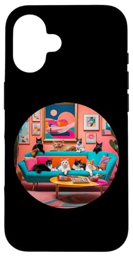 Lustige, moderne Katzen-Looks, Retro-Katzen aus der Mitte des Jahrhunderts Hülle für iPhone 16 Lustige, moderne Katzen-Looks, Retro-Katzen aus der Mitte des Jahrhunderts Hülle für iPhone 16 von Mid Century Modern Feline Funnies