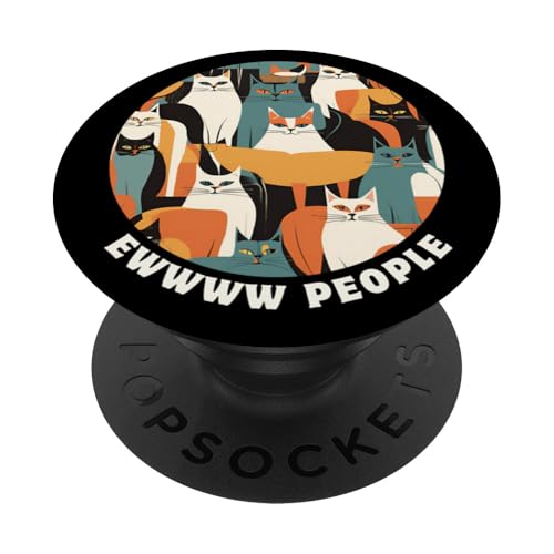 Lustige, moderne Katzen-Looks, Retro-Katzen aus der Mitte des Jahrhunderts PopSockets Klebender PopGrip Lustige, moderne Katzen-Looks, Retro-Katzen aus der Mitte des Jahrhunderts PopSockets Klebender PopGrip von Mid Century Modern Feline Funnies