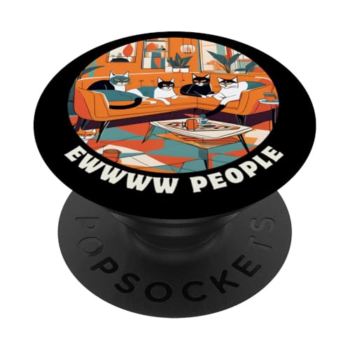 Lustige, moderne Katzen-Looks, Retro-Katzen aus der Mitte des Jahrhunderts PopSockets Klebender PopGrip Lustige, moderne Katzen-Looks, Retro-Katzen aus der Mitte des Jahrhunderts PopSockets Klebender PopGrip von Mid Century Modern Feline Funnies