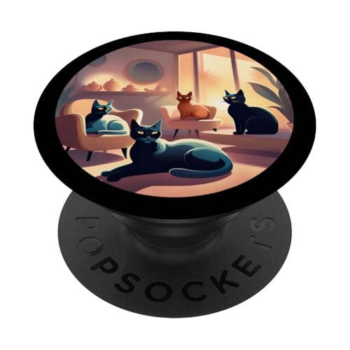 Lustige, moderne Katzen-Looks, Retro-Katzen aus der Mitte des Jahrhunderts PopSockets Klebender PopGrip Lustige, moderne Katzen-Looks, Retro-Katzen aus der Mitte des Jahrhunderts PopSockets Klebender PopGrip von Mid Century Modern Feline Funnies