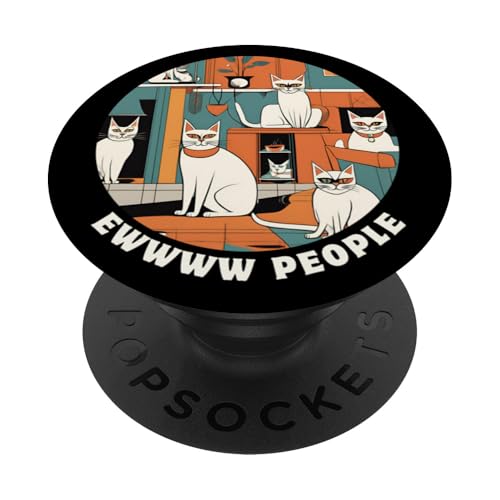 Lustige, moderne Katzen-Looks, Retro-Katzen aus der Mitte des Jahrhunderts PopSockets Klebender PopGrip Lustige, moderne Katzen-Looks, Retro-Katzen aus der Mitte des Jahrhunderts PopSockets Klebender PopGrip von Mid Century Modern Feline Funnies