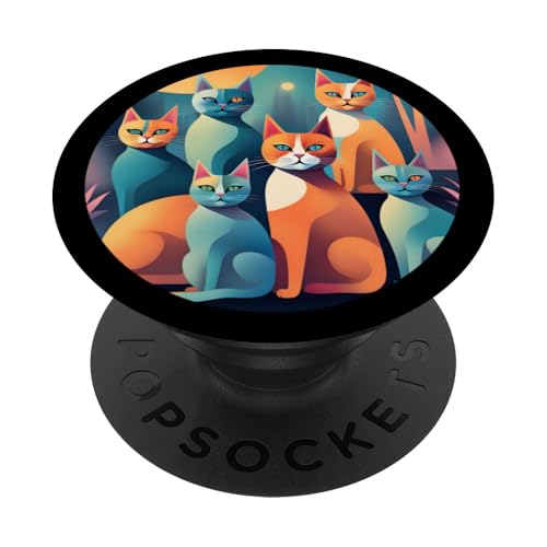 Lustige, moderne Katzen-Looks, Retro-Katzen aus der Mitte des Jahrhunderts PopSockets Klebender PopGrip Lustige, moderne Katzen-Looks, Retro-Katzen aus der Mitte des Jahrhunderts PopSockets Klebender PopGrip von Mid Century Modern Feline Funnies