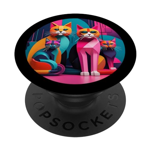 Lustige, moderne Katzen-Looks, Retro-Katzen aus der Mitte des Jahrhunderts PopSockets Klebender PopGrip Lustige, moderne Katzen-Looks, Retro-Katzen aus der Mitte des Jahrhunderts PopSockets Klebender PopGrip von Mid Century Modern Feline Funnies
