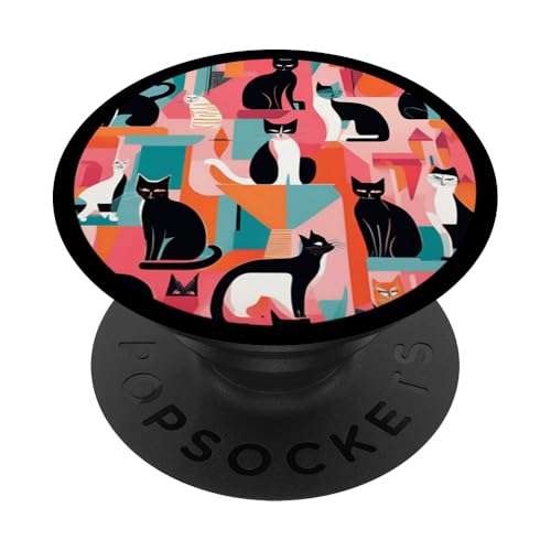 Lustige, moderne Katzen-Looks, Retro-Katzen aus der Mitte des Jahrhunderts PopSockets Klebender PopGrip Lustige, moderne Katzen-Looks, Retro-Katzen aus der Mitte des Jahrhunderts PopSockets Klebender PopGrip von Mid Century Modern Feline Funnies
