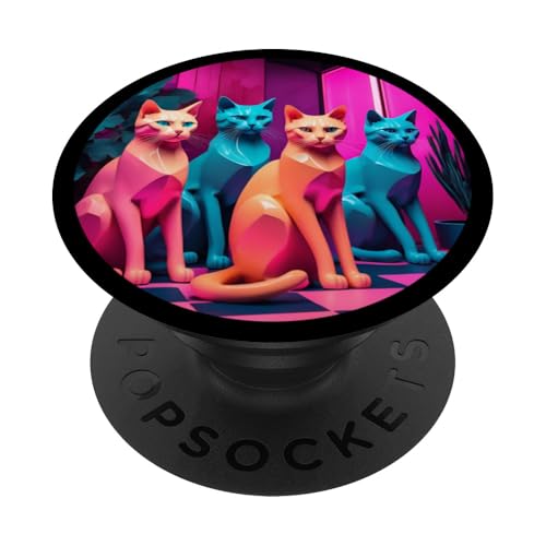 Lustige, moderne Katzen-Looks, Retro-Katzen aus der Mitte des Jahrhunderts PopSockets Klebender PopGrip Lustige, moderne Katzen-Looks, Retro-Katzen aus der Mitte des Jahrhunderts PopSockets Klebender PopGrip von Mid Century Modern Feline Funnies