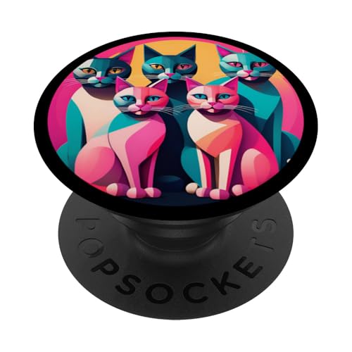 Lustige, moderne Katzen-Looks, Retro-Katzen aus der Mitte des Jahrhunderts PopSockets Klebender PopGrip Lustige, moderne Katzen-Looks, Retro-Katzen aus der Mitte des Jahrhunderts PopSockets Klebender PopGrip von Mid Century Modern Feline Funnies