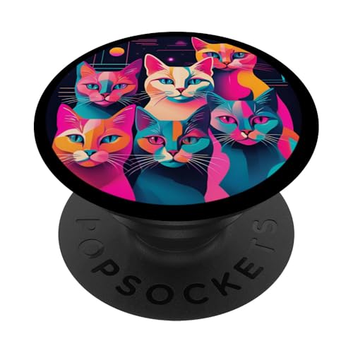 Lustige, moderne Katzen-Looks, Retro-Katzen aus der Mitte des Jahrhunderts PopSockets Klebender PopGrip Lustige, moderne Katzen-Looks, Retro-Katzen aus der Mitte des Jahrhunderts PopSockets Klebender PopGrip von Mid Century Modern Feline Funnies